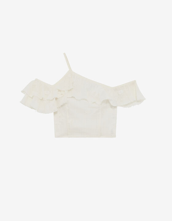 ASYMMETRICAL RUFFLED TOP
