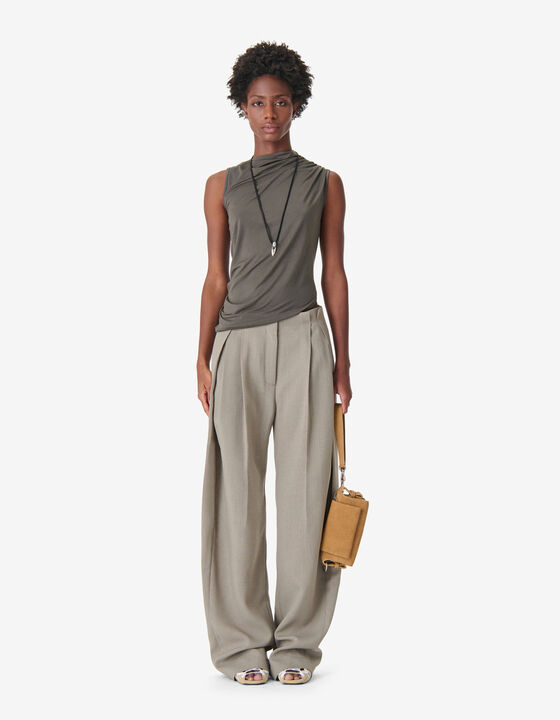 ASYMMETRICAL DRAPED TOP