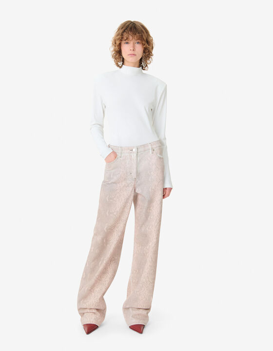 PYTHON-PRINTED JEANS
