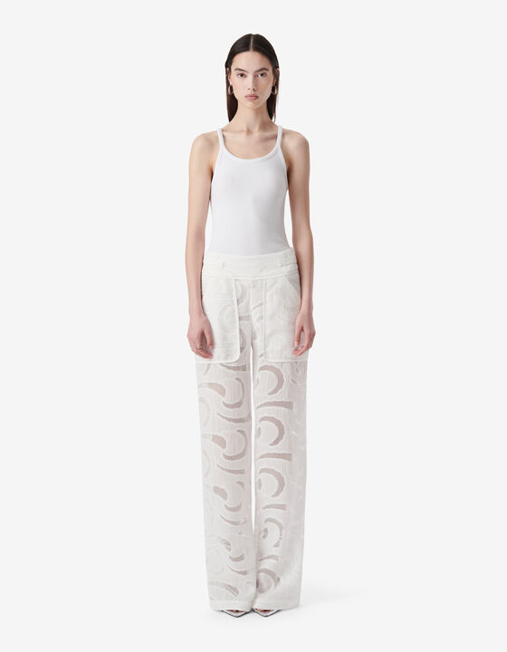 STRAIGHT OPENWORK PANTS