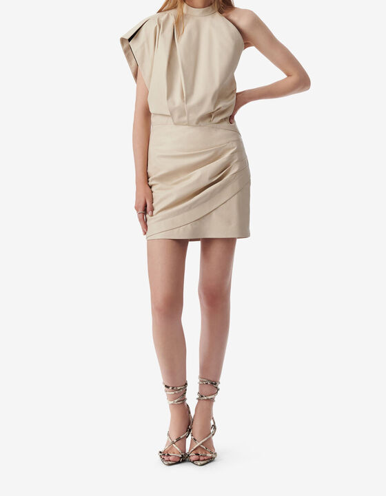 ROBE ASYM&Eacute;TRIQUE EN CUIR