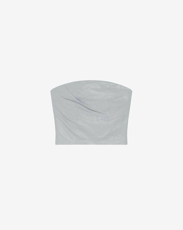 DAVEA LEATHER STRAPLESS TOP