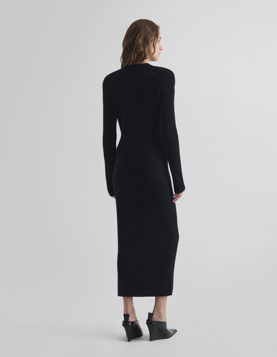 CASHMERE RIBBED MAXI DRESS