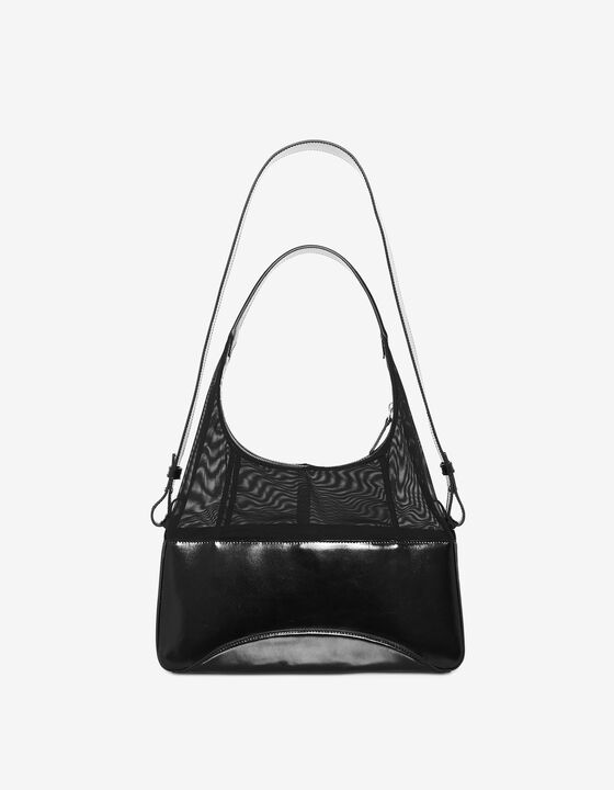 DUAL-MATERIAL HOBO BAG