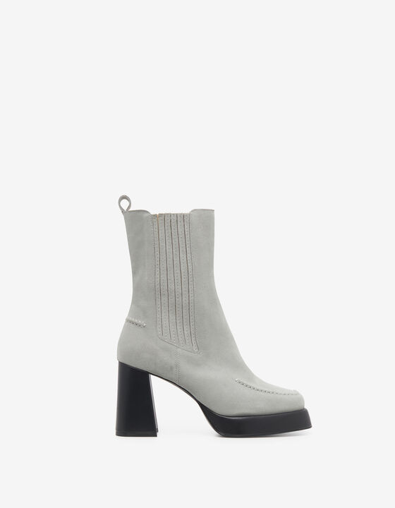SUEDE PLATFORM ANKLE BOOTS