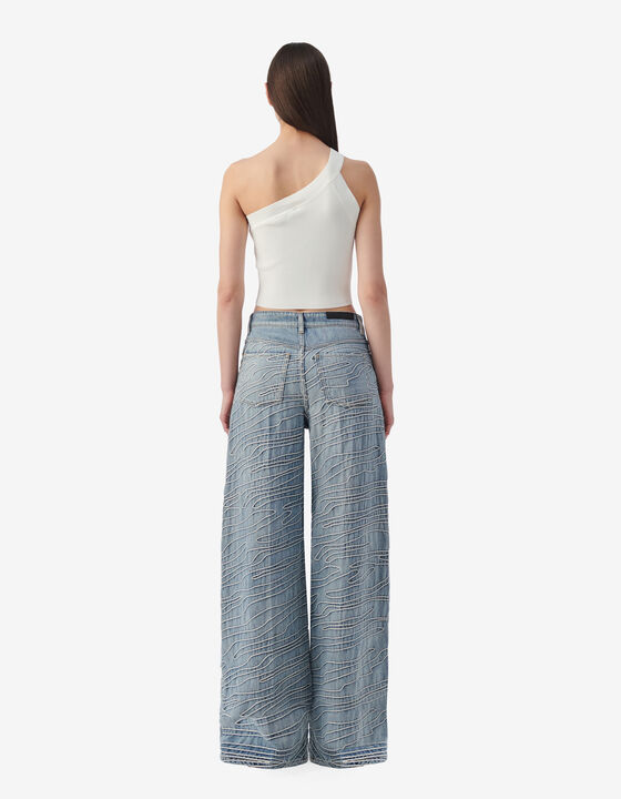 ASYMMETRICAL RIBBED TOP