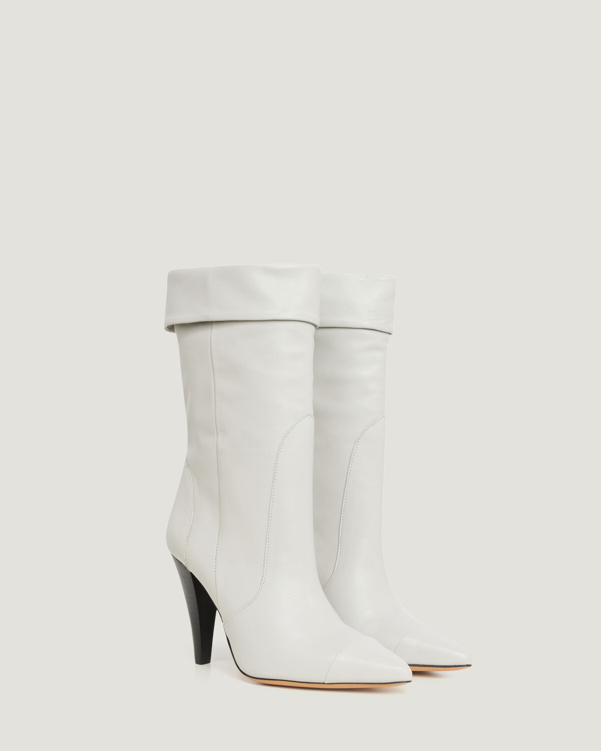 IRO - USSEL LEATHER BOOTS PEARL GREY
