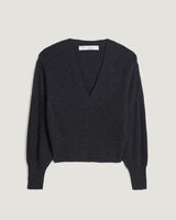JAYA RIBBED V NECK SWEATER  image number null