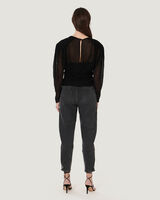 DRAKE SHEER DOTTED BLOUSE TOP image number null