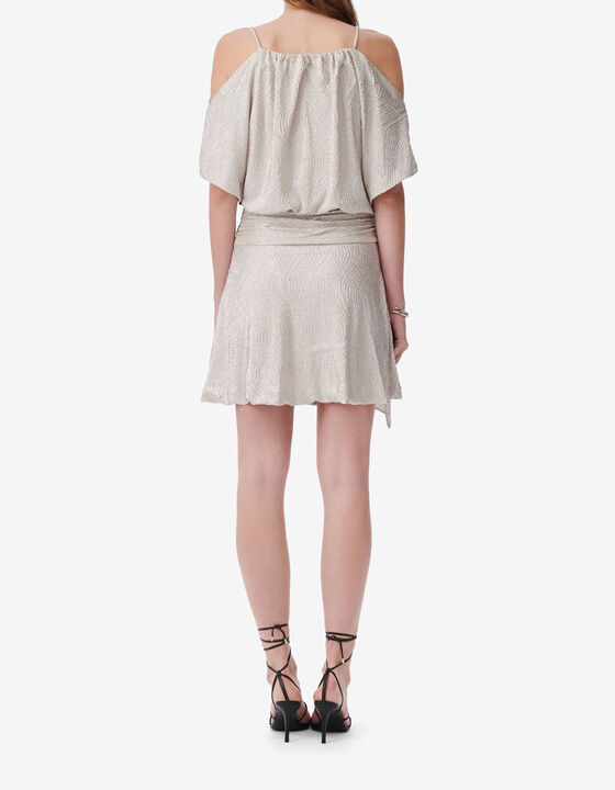 JERSEY LUREX MINI DRESS