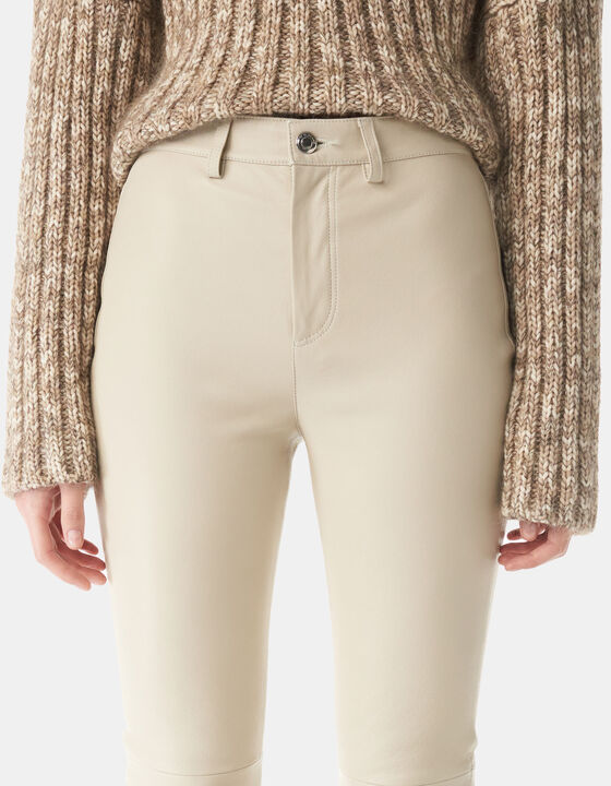 PANTALON SLIM EN CUIR