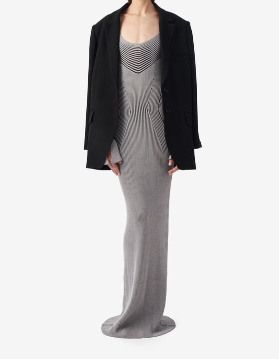 LONG RIBBED DRESS