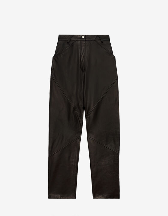 STRAIGHT LEG LEATHER PANTS