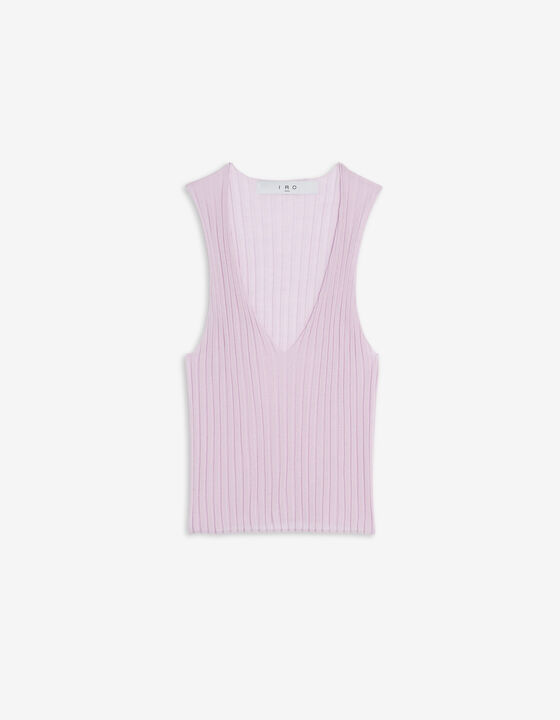 LOMASI RIBBED V-NECK TANK TOP