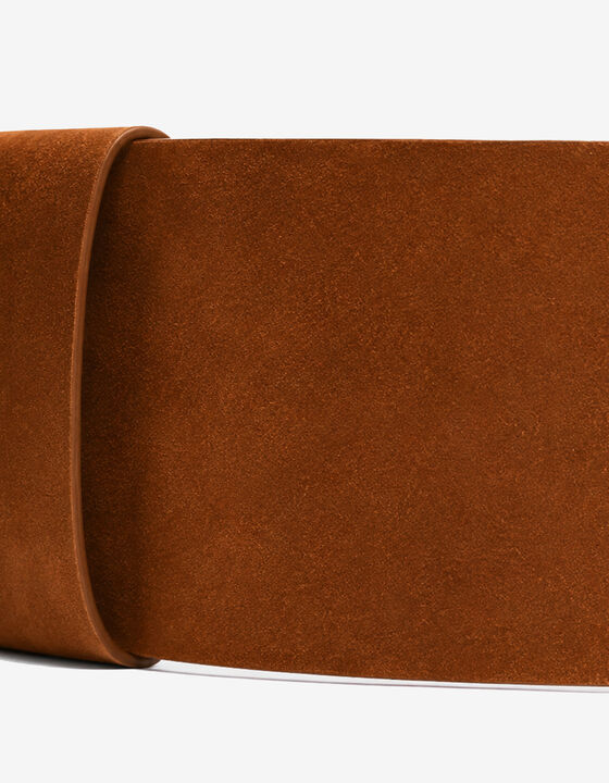 WIDE SUEDE BELT