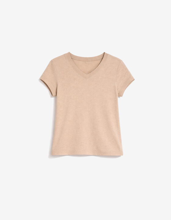 LINEN V-NECK T-SHIRT