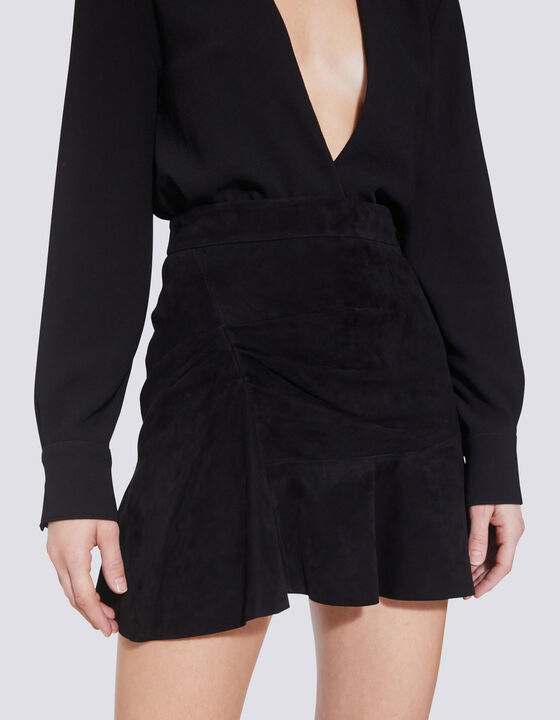 MARANA HIGH WAIST SUEDE MINI SKIRT