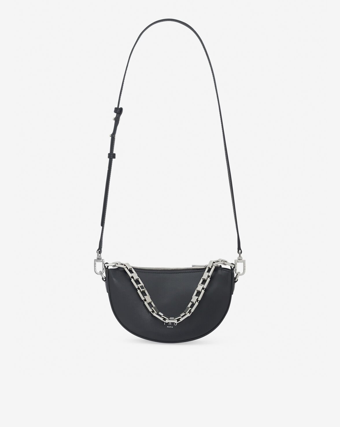 Iro | Arc Baby Chain Leather Shoulder Bag | Black