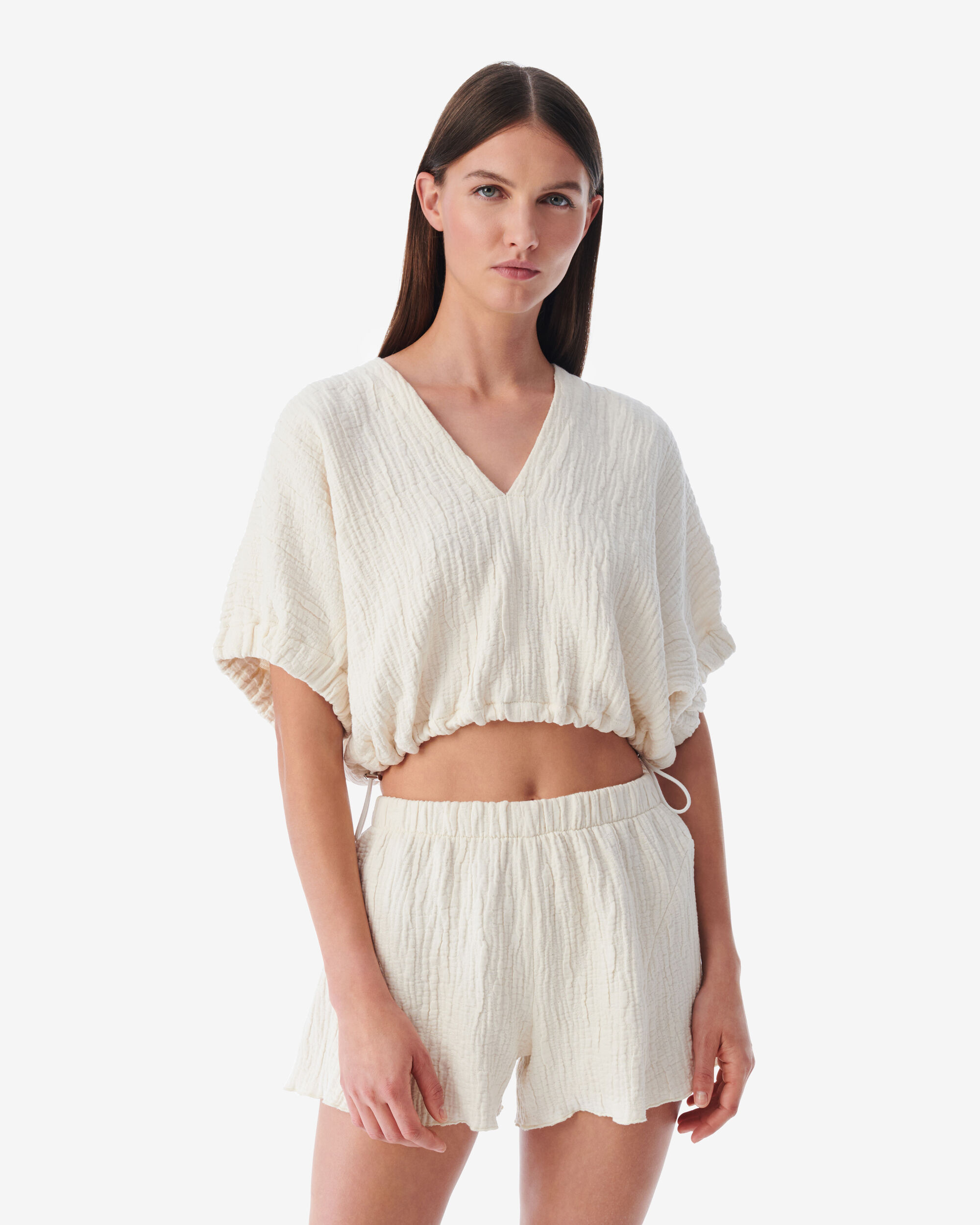 Jacquard Logo Crop Top