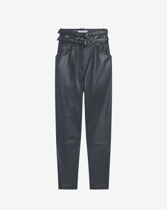 PANTALON CAROTTE EN CUIR BRATIS