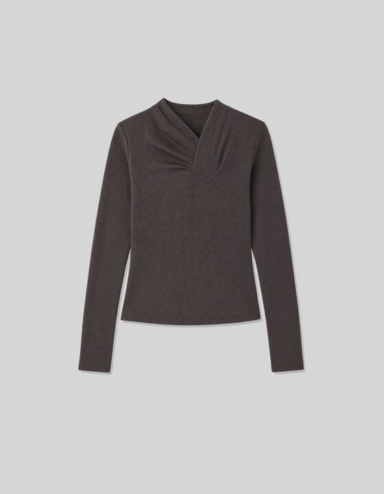 ASYMMETRIC DRAPED TOP