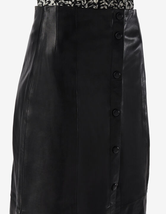 LONG LEATHER SKIRT