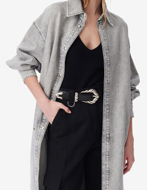 DENIM MAXI OVERSHIRT