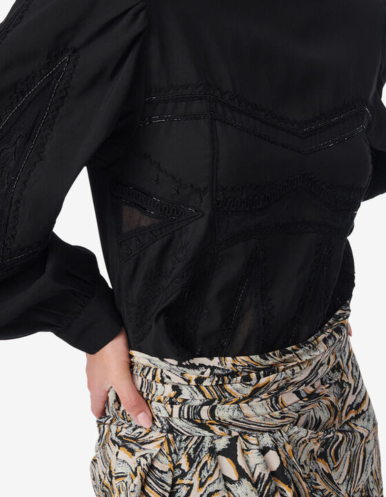 CROPPED EMBROIDERED TOP