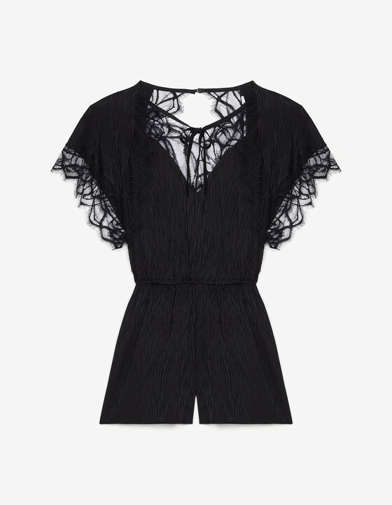 COMBISHORT COL V &Agrave; DENTELLE