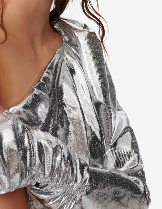 SILVER ASYMMETRIC DRESS