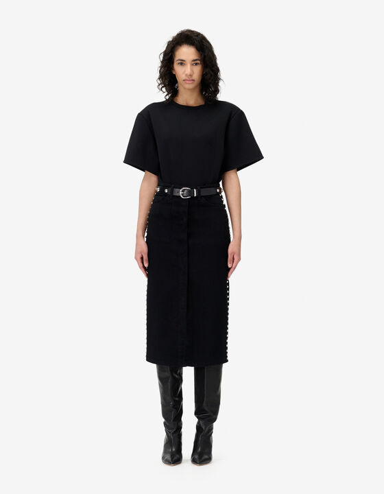 DENIM MIDI SKIRT