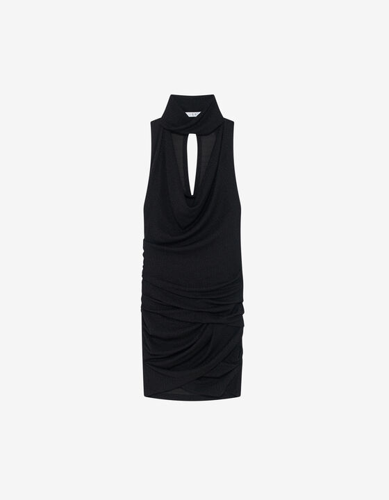 MIKANO DRAPED MINI DRESS