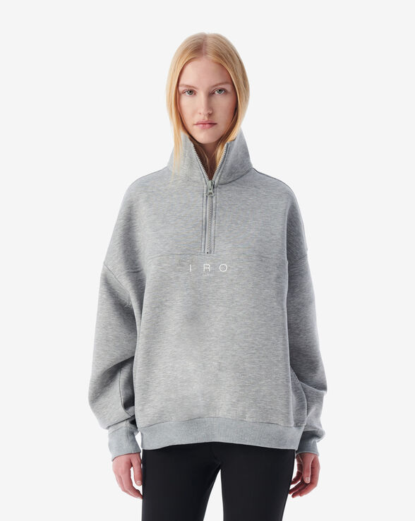 IRO LOGO SWEATSHIRT WITH ZIP-UP NECKLINE