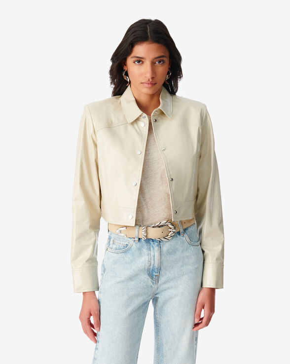 DEVTA PATENT LEATHER JACKET