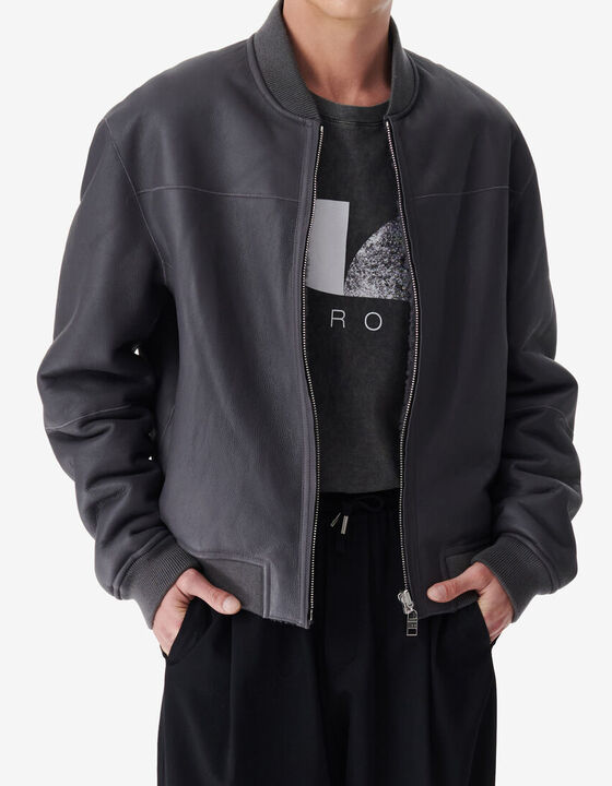 BLOUSON EN CUIR RÉVERSIBLE