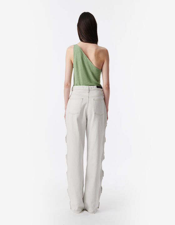 LINEN ASYMMETRICAL TOP