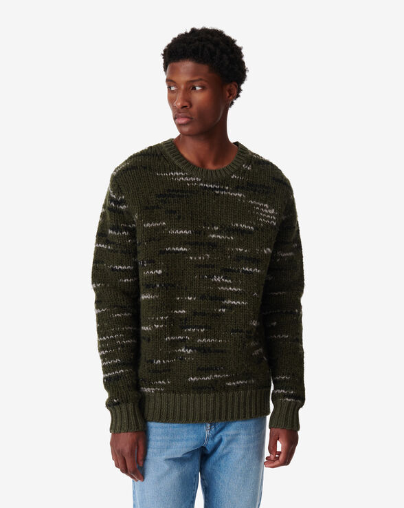 BAPO TWO-TONED WOOL SWEATER