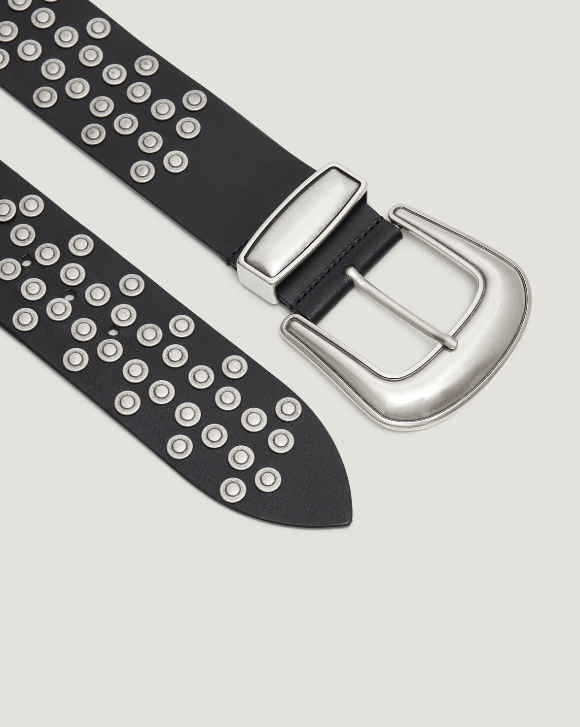 REOL ROUND STUDDED LEATHER BELT image number null