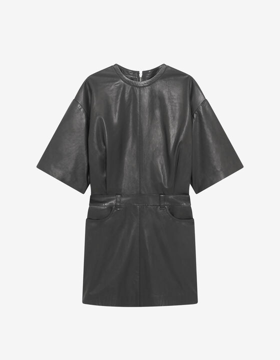 LEATHER MINI DRESS