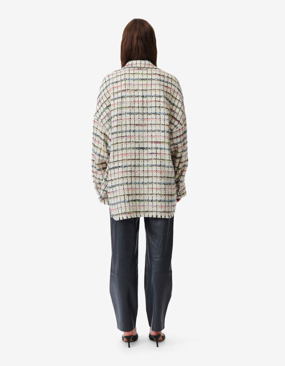 MULTICOLORED TWEED OVERSHIRT