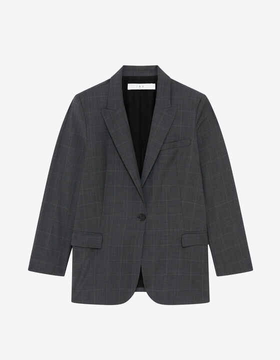 CHECKED TAILORED JACKET