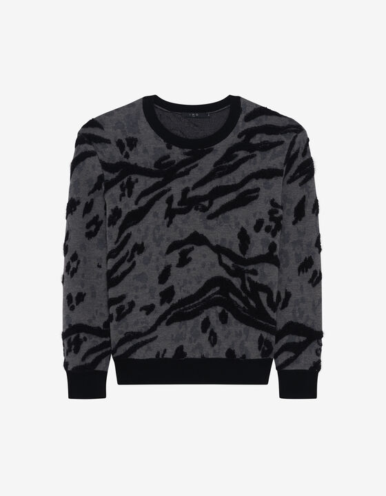 PULL COL ROND À MOTIF