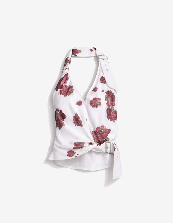 SLEEVELESS PRINTED TOP