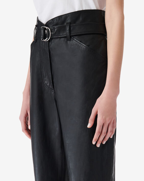 LENAM HIGH WAISTED LEATHER TROUSERS