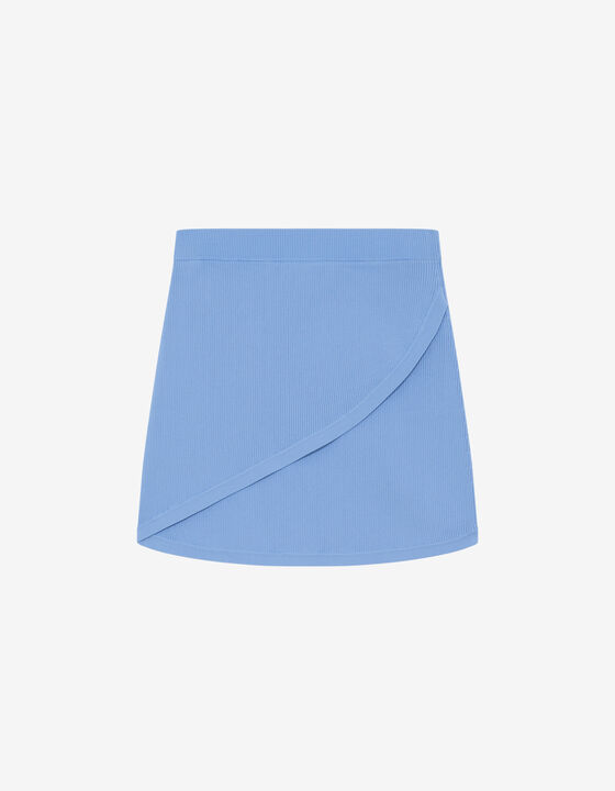 SHORT RIBBED SKIRT