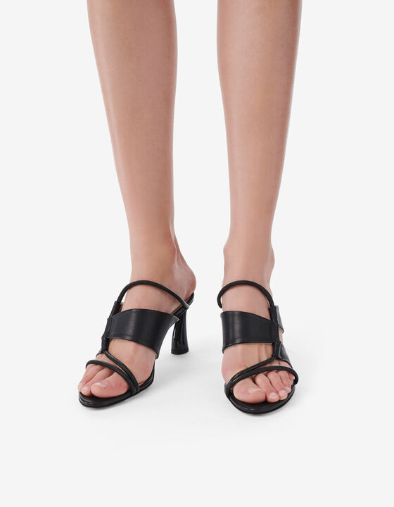 LEATHER HEELS MULES