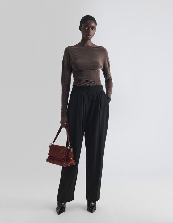 PANTALON LARGE &Agrave; PLIS
