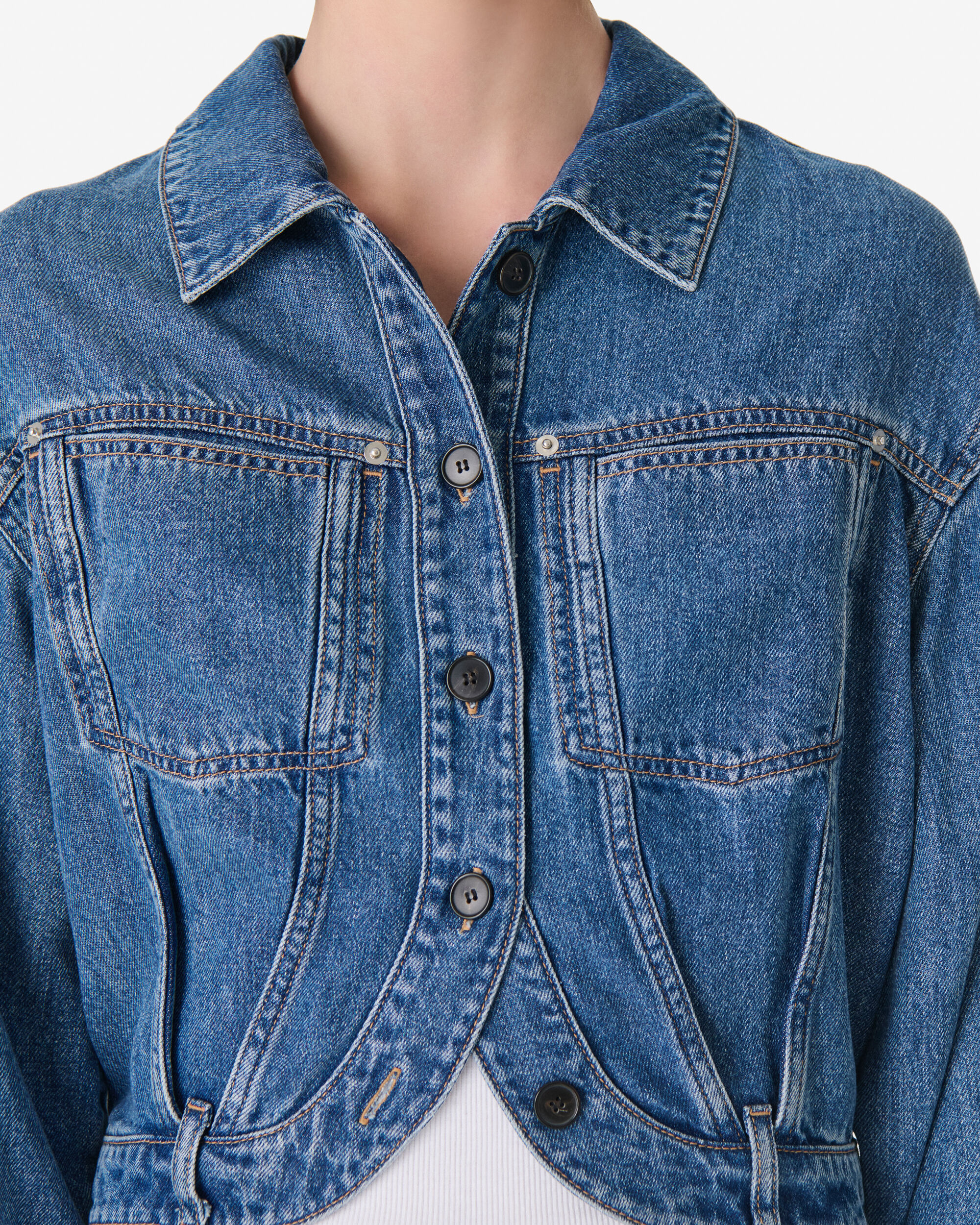 JAKY women blue tencel fluid denim jacket | IRO