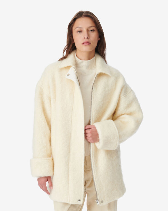 DAMARI WOOL BLEND TEXTURED COAT