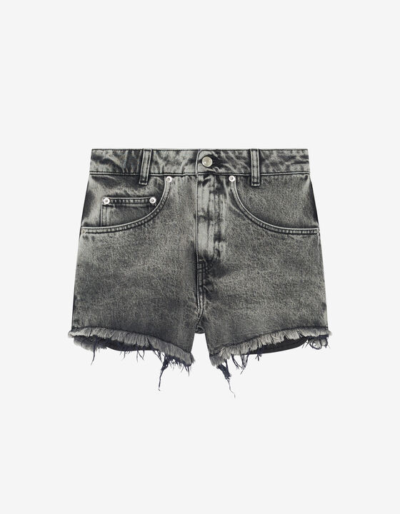 RAW EDGE DENIM SHORTS